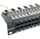 Excel/1U 3 Pair Voice RJ45 Patch Panel - 50 Port-Black