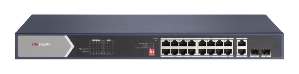 HikVision/20-Port Gigabit Unmanaged/Hi-PoE Switch