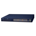 24-Port 10/100/1000T 802.3at PoE + 2-Port 100/1000X SFP Managed Switch