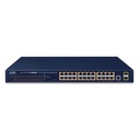 24-Port 10/100/1000T 802.3at PoE + 2-Port 100/1000X SFP Managed Switch