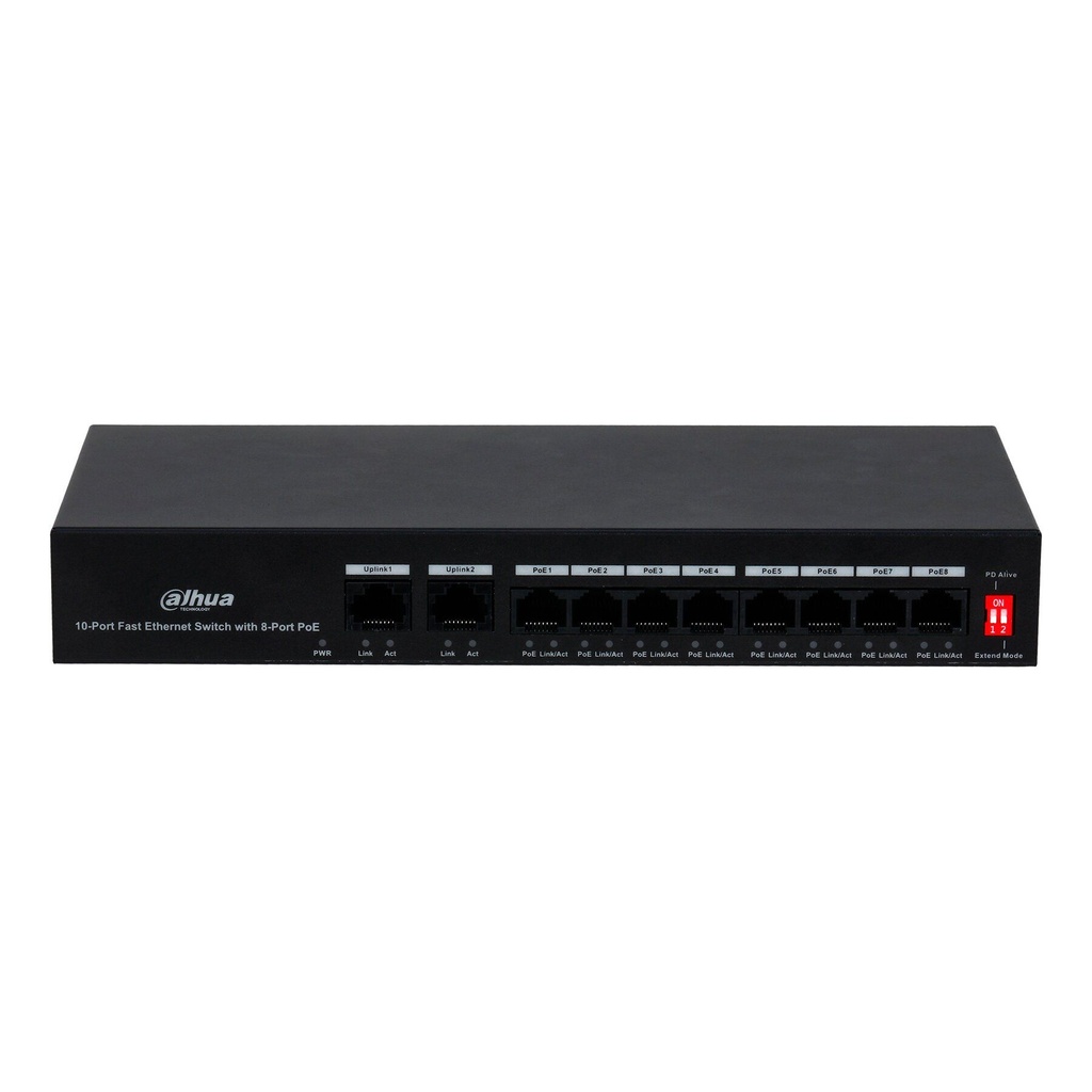 Dahua/10-Port Fast Ethernet Switch with 8-Por/MOI Approved