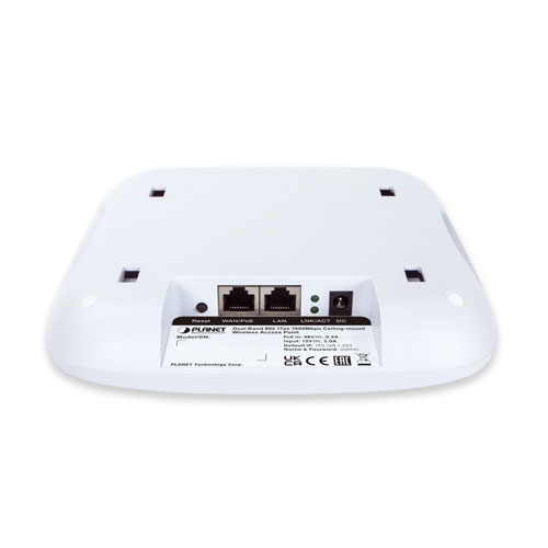 Plannet/Dual Band/802.11ax/1800Mbps/Ceiling-Mount Wireless/Access Point/w/802.3at PoE+ & 2 10/100/1000T LAN Ports/WIFI6