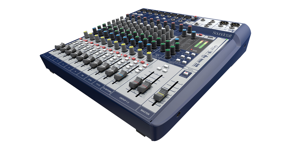 Soundcraft/Analog 12-Channel Mixer with Onboard Effects