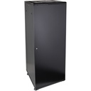 24U Rack 800x800mm Glass (F) Steel (R) B/Panels F/Mgmt Black