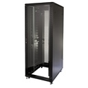 24U Rack 800x800mm Glass (F) Steel (R) B/Panels F/Mgmt Black