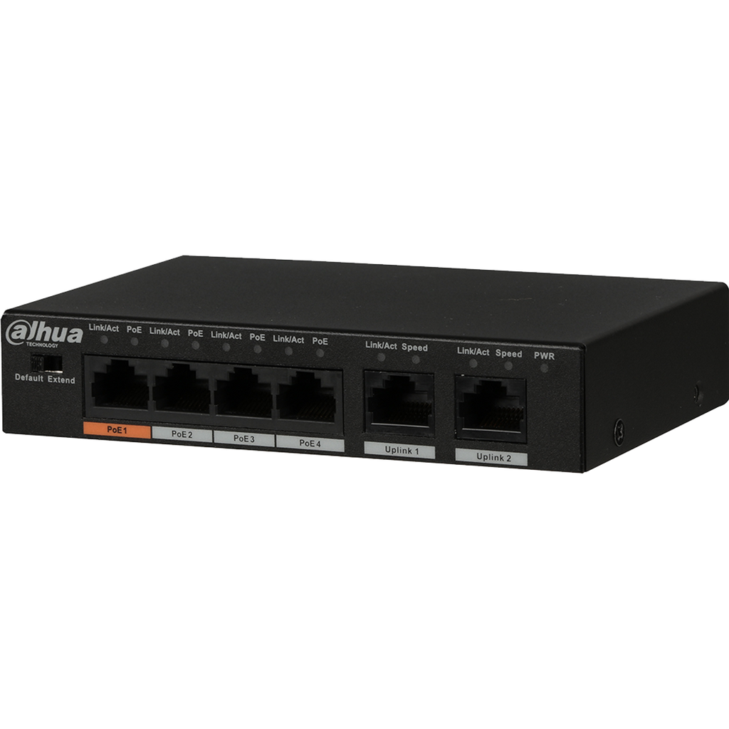 Dahua/6-Port Unmanaged Desktop Switch with/4-Port/POE