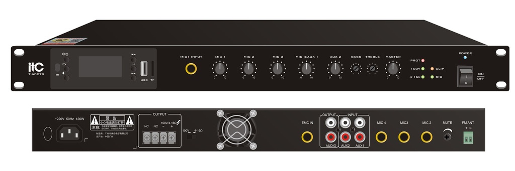 ITC/2-Channel Class-D Amplifier, 2x120W