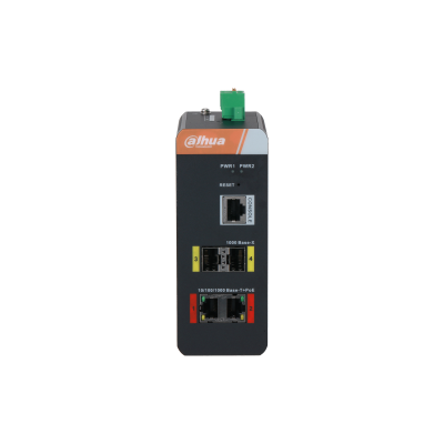 Dahua/4-Port Gigabit Industrial Swicth with 2-Port Gigabit PoE/(Managed) &amp; 2 optical Port/MOI Approved