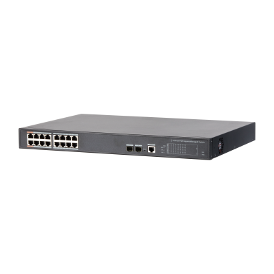 Dahua/16-Port PoE Gigabit Managed Switch, Support Hi-PoE 60W/MOI Approved