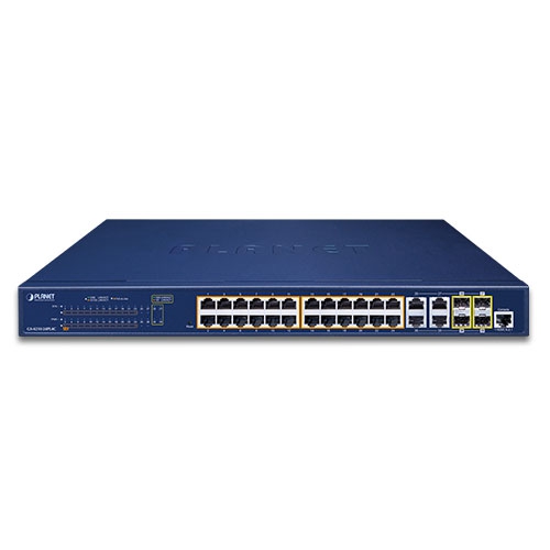 Plannet/24-Port/(10/100/1000T)/802.3at PoE + 4-Port Gigabit TP/SFP Combo/Managed Switch
