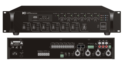 [TI-2406S] ITC/240W/6 Zone mixer amplifier with MP3/TUNER/BLUETOOTH