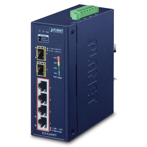 [IGS-624HPT] Plannet/4Port/Industrial Switch
