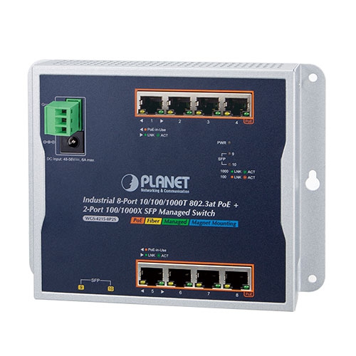 [WGS-4215-8P2S] Plannet/8 Port Industrial Switch
