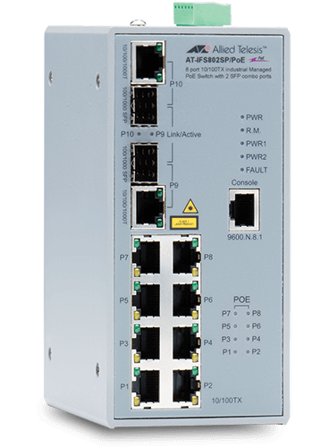 [AT-IFS802SP-POE] Industrial Switch/ 8 Port Managed POE