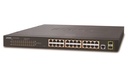 24-Port 10/100/1000T 802.3at PoE + 2-Port 100/1000X SFP Managed Switch