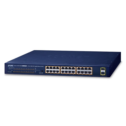 [GSW-2620HP] Plannet/24 Port Switch/(10/100/1000T)/GSW-2620HP/Gigabyte/POE/(Unmanaged)