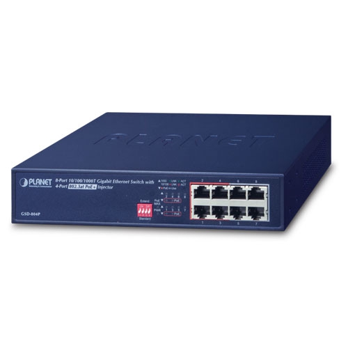 [GSD-804P] Plannet/8Port Switch/4POE/(GSD-804P)/(10/100/1000)/GIGABYTE/(Unmannaged)/(4POE&amp;4Ethernet)