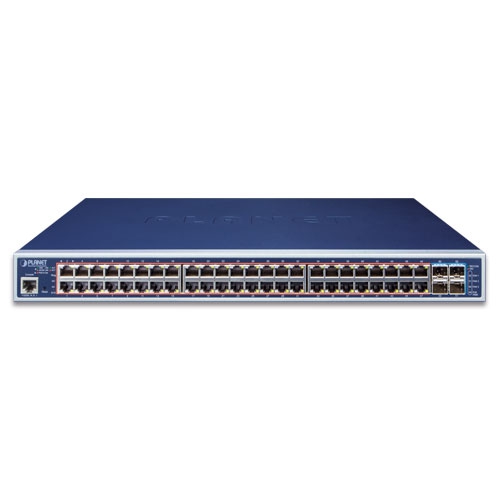 [GS-5220-48P4X] L3 48-Port/(10/100/1000T)/802.3at PoE + 4-Port 10G SFP+/Managed Switch