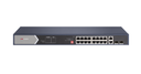 HikVision/20 Port Gigabit Unmanaged/Hi-PoE Switch/(12Giga POE Ports)/(4 Ports/Hi-POE)/(2 Ports Giga/RJ45)